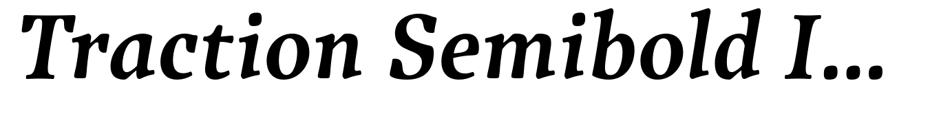 Traction Semibold Italic
